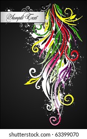 abstract colorful floral background vector illustration