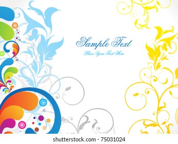 abstract colorful floral background vector illustration