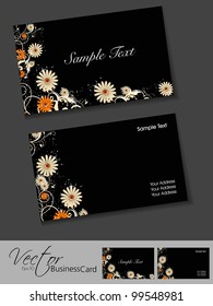 Abstract colorful floral in bright color professional and designer business cards template or visiting card set. EPS 10. Vector illustration.