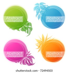 Abstract colorful floral bubbles. Vector illustration.