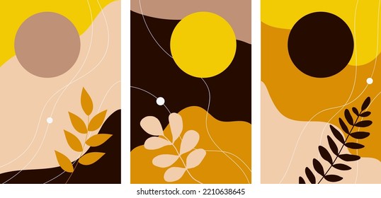 Abstract Colorful Floral Designs  Used For Posters, Wall Decorations, Flyers, Banners