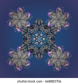 Abstract colorful with Floral Elements. Vector winter pattern. Colorful design on colors background.