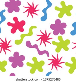Abstract Colorful Floral Flower Seamless Pattern