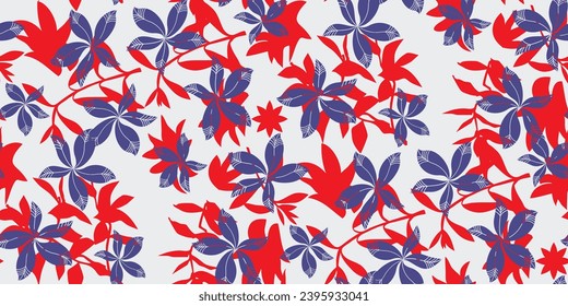 Resumen del patrón floral colorido. Cuto patrón botánico abstracto contemporáneo sin fisuras.