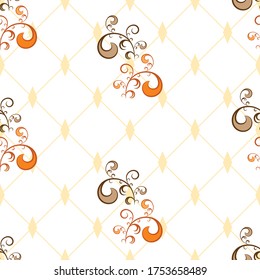 Abstract colorful floral seamless pattern. Fashion graphic background design. Modern stylish abstract texture. Design colorful template for prints, textiles, wallpaper, website, etc. Vector illustration