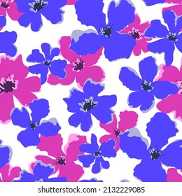 Abstract colorful floral seamless pattern