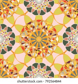 Abstract colorful floral seamless pattern for new background.