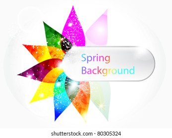 abstract colorful floral spring background vector illustration
