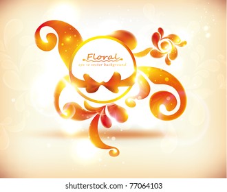 Abstract colorful floral vector banner