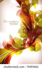 Abstract colorful flovers vector background