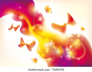Abstract colorful flovers vector background
