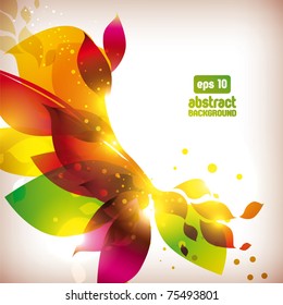 Abstract colorful flovers vector background