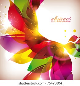 Abstract colorful flovers vector background