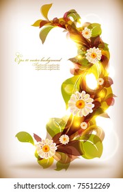 Abstract colorful flovers vector background