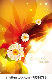 Abstract colorful flovers vector background