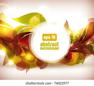 Abstract colorful flovers vector background