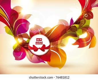 Abstract colorful flovers vector background