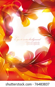Abstract colorful flovers vector background