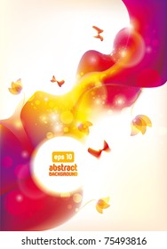Abstract colorful flovers vector banner
