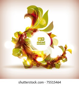 Abstract colorful flovers vector banner