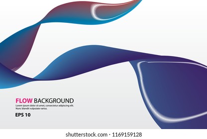 Abstract colorful flow background vector