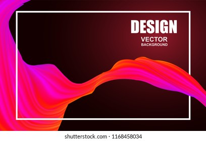 Abstract. colorful flow fabric background. Wave shape . Vector illustration
