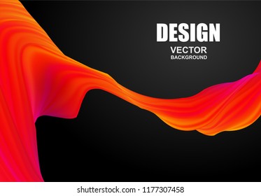 Abstract. colorful flow fabric background. Wave shape . Vector illustration
