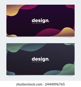 Abstract colorful flow gradient background Template