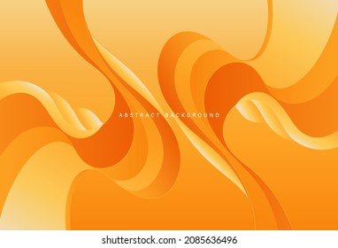 Abstrakter bunter flüssiger Hintergrund. Moderne Flüssigkeitselemente mit orangefarbenem Farbverlauf. Schönes Konzept der flüssigen Form. Trendy Template Design. Vektorgrafik