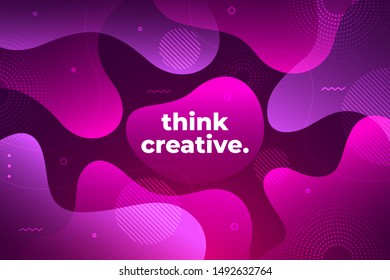 Abstract colorful flow liquid shapes with gradient background