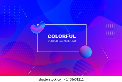 Abstract colorful Flow and liquid vector background with fluid gradient shapes composition. Minimal modern and trendy design concept for use element wallpaper, cover, poster, banner