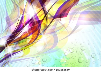 Abstract colorful flow on soft textured background.