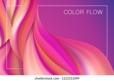 Abstract colorful flow poster. Wave liquid shape background. Graphic concept for your design project