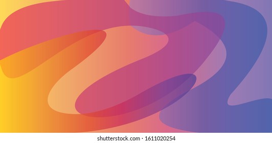 Abstract colorful flow shapes background design Vector	