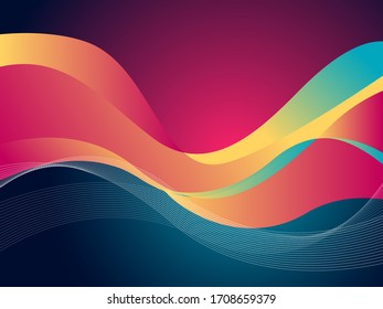 Abstract colorful flow shapes background for web, banner, website, landing page,wallpaper.