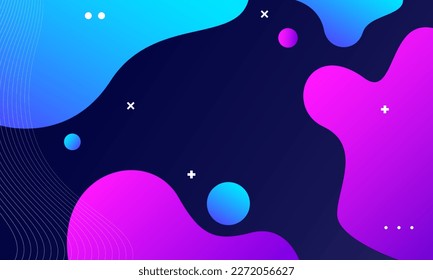 Abstract colorful flow shapes background. Dynamic shapes composition. Eps10 vector