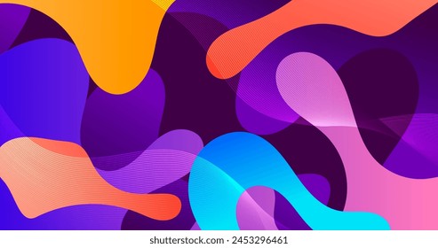 Abstract colorful flow shapes background  vector design in eps 10