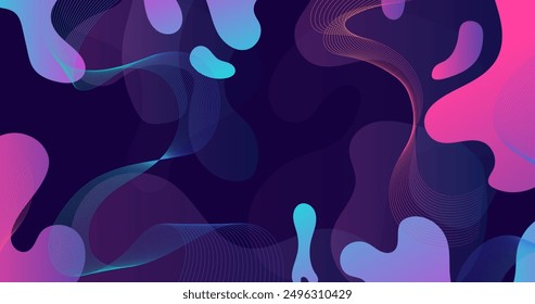 Abstract colorful flow shapes background vector design in eps 10