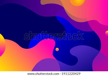 Abstract colorful flow shapes background design, Gradient background design, colorful shapes