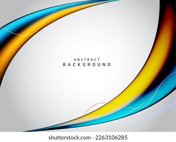 Abstrakter bunter Fließwellendesign-Hintergrund