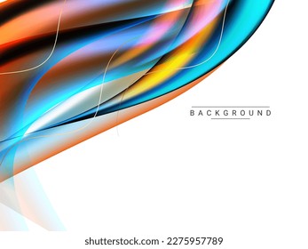 Resumen del vector de diseño de onda de flujo colorido
