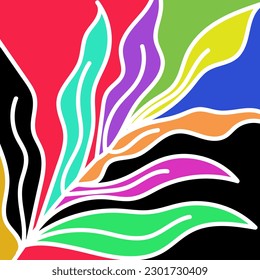 abstract colorful flower art background. floral style and summer concept design
