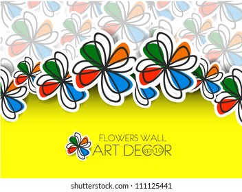 Abstract colorful flower background. Vector illustration