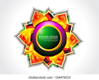 abstract colorful flower banner Vector illustration 