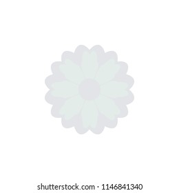 Abstract colorful flower icon on white background