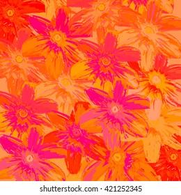 Abstract colorful flower illustration