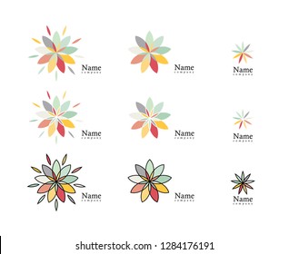 abstract colorful flower logo