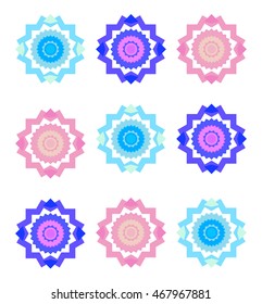 abstract colorful flower pattern on white background