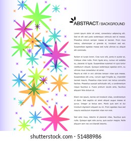 Abstract colorful flower template