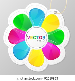 Abstract colorful flower. Vector illustration.